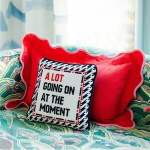 Furbish Studio Needlepoint Taylor Swift A Lot Going On At The Moment Pillow